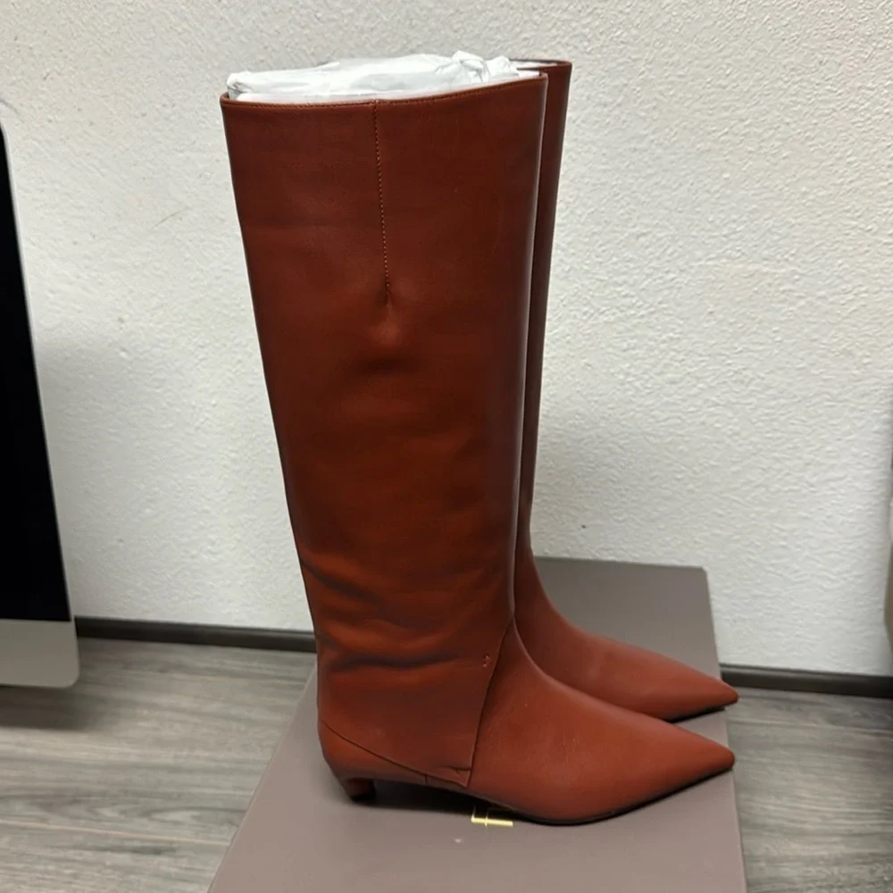 Franco Sarto Martin Knee High Boot In Acorn Brown Leather_5